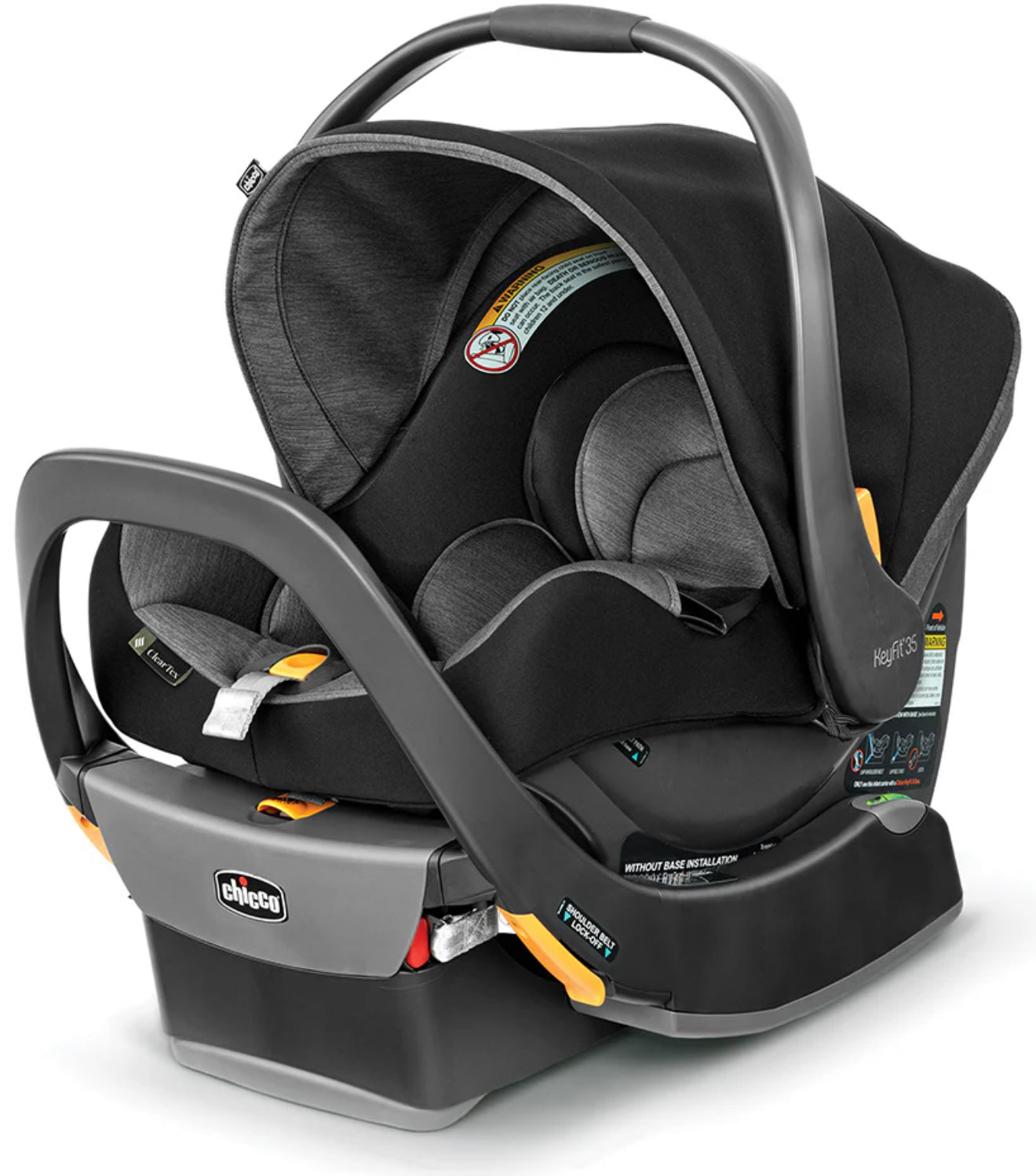Chicco KeyFit 35 ClearTex infant car seat rental with base – sanitized and delivered